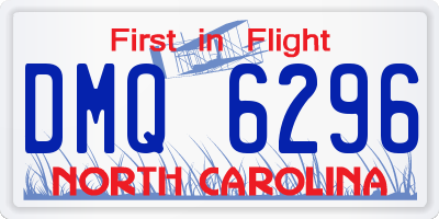 NC license plate DMQ6296