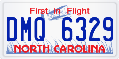 NC license plate DMQ6329