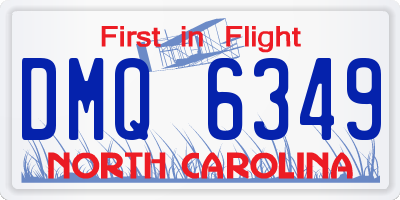 NC license plate DMQ6349