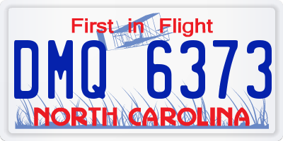 NC license plate DMQ6373