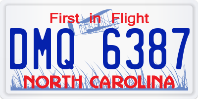 NC license plate DMQ6387