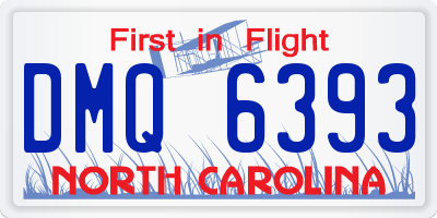 NC license plate DMQ6393