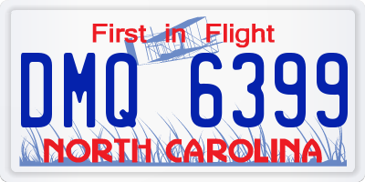 NC license plate DMQ6399