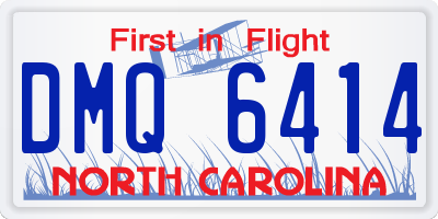 NC license plate DMQ6414
