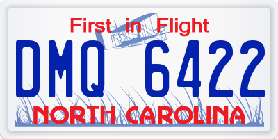 NC license plate DMQ6422