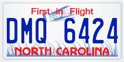 NC license plate DMQ6424