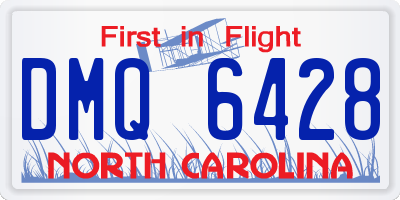 NC license plate DMQ6428