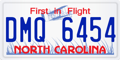 NC license plate DMQ6454