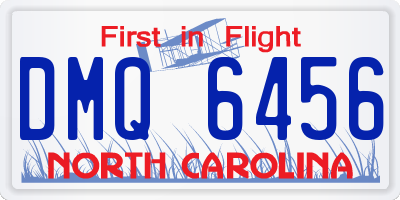 NC license plate DMQ6456