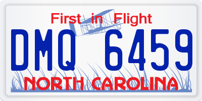 NC license plate DMQ6459