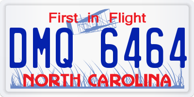 NC license plate DMQ6464
