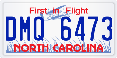 NC license plate DMQ6473