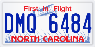 NC license plate DMQ6484