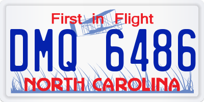 NC license plate DMQ6486
