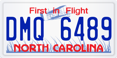 NC license plate DMQ6489