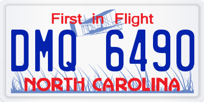 NC license plate DMQ6490