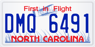 NC license plate DMQ6491