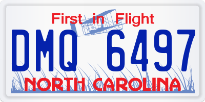 NC license plate DMQ6497