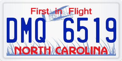 NC license plate DMQ6519
