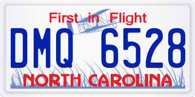 NC license plate DMQ6528