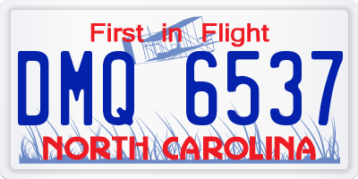 NC license plate DMQ6537