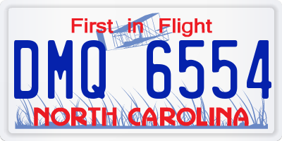 NC license plate DMQ6554