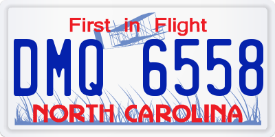 NC license plate DMQ6558