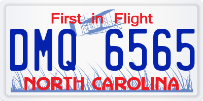 NC license plate DMQ6565