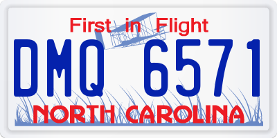 NC license plate DMQ6571