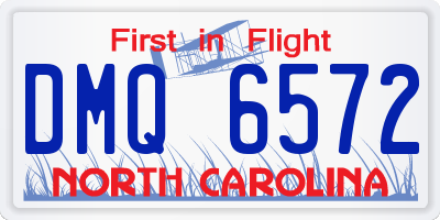 NC license plate DMQ6572