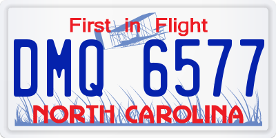 NC license plate DMQ6577