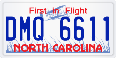 NC license plate DMQ6611