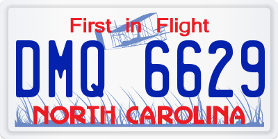 NC license plate DMQ6629