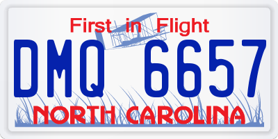 NC license plate DMQ6657