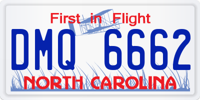 NC license plate DMQ6662