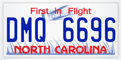 NC license plate DMQ6696