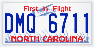 NC license plate DMQ6711