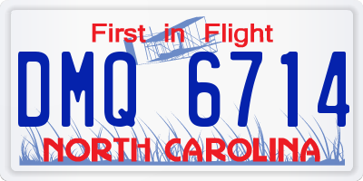NC license plate DMQ6714