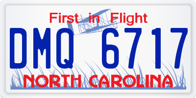 NC license plate DMQ6717