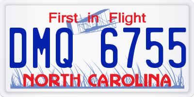 NC license plate DMQ6755