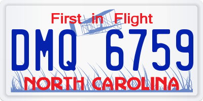 NC license plate DMQ6759