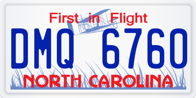 NC license plate DMQ6760