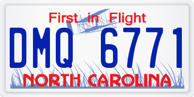 NC license plate DMQ6771