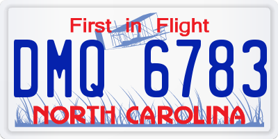 NC license plate DMQ6783