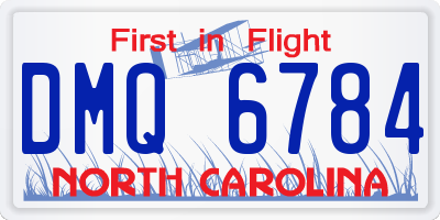 NC license plate DMQ6784