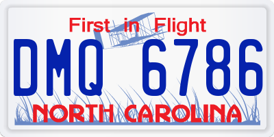 NC license plate DMQ6786