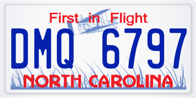 NC license plate DMQ6797