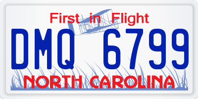 NC license plate DMQ6799