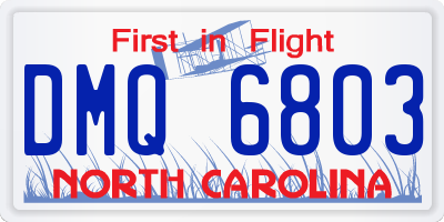 NC license plate DMQ6803