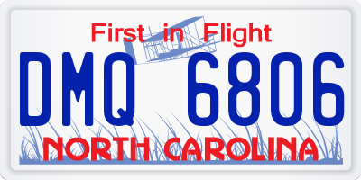 NC license plate DMQ6806
